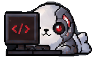 Mascote Synex programando
